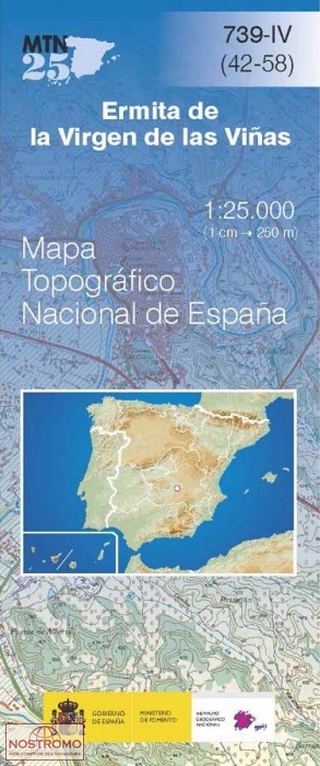 739-4 ERMITA DE LA VIRGEN DE LAS VIÑAS | carte topographique CNIG