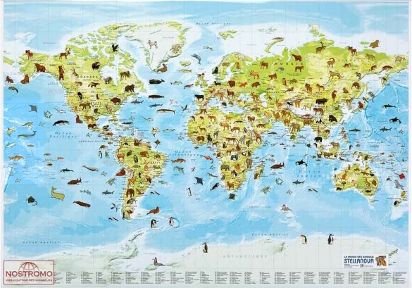 LE MONDE DES ANIMAUX | Stellanova wall map