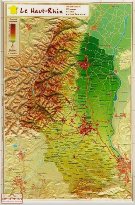 HAUT-RHIN | Georelief relief map