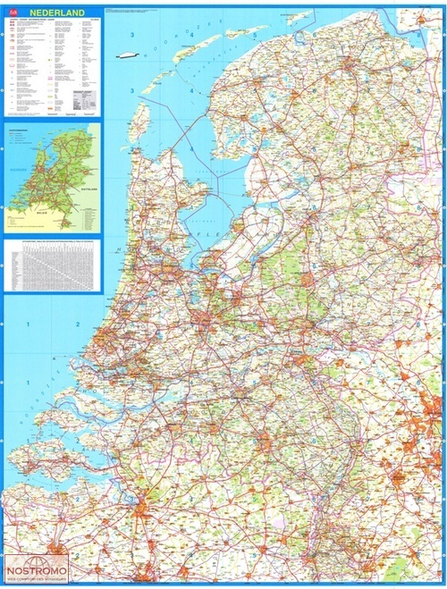 NETHERLANDS | Falk wall map