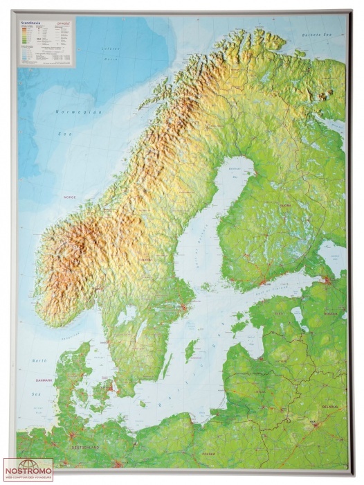 SCANDINAVIA | Georelief relief map