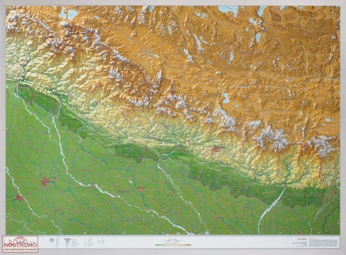 NEPAL | Georelief relief map