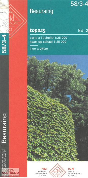 58/3-4 BEAURAING | NGI/IGN topographical map
