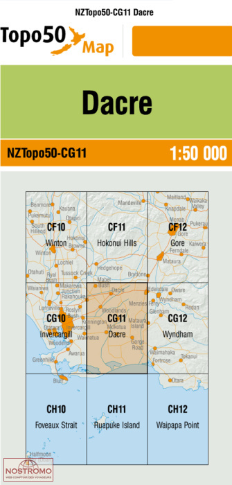 CG11 DACRE | carte topographique LINZ