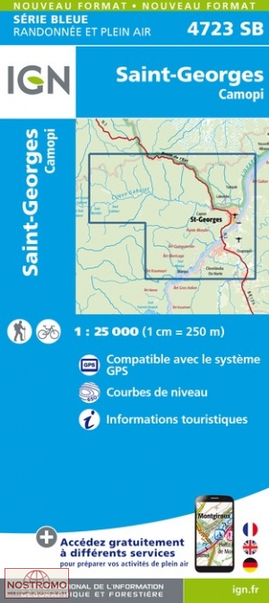 4723SB SAINT-GEORGES - CAMOPI | carte topographique IGN