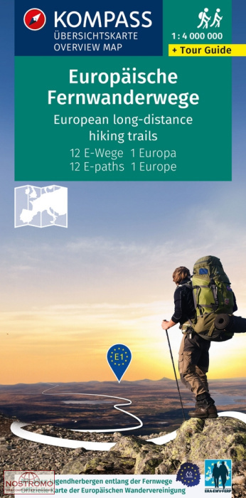 LONG-DISTANCE-PATHS EUROPE | Kompass hiking map