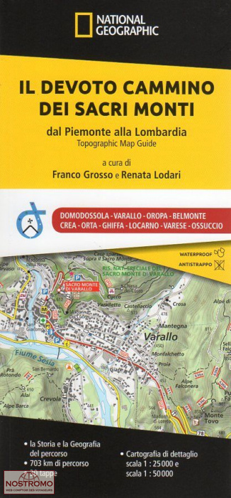 IL DEVOTO CAMMINO DEI SACRI MONTI | cartoguide de randonnée National Geographic maps/Geo4map