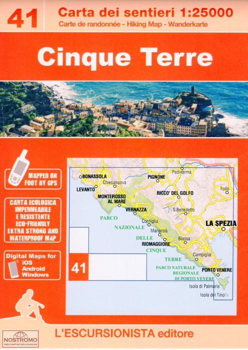 41 CINQUE TERRE | carte de randonnée l'Escursionista