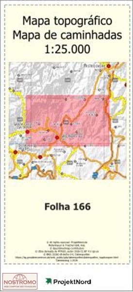 166 SAO PEDRO DO SUL | carte topographique Projektnord