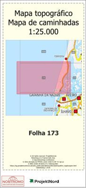 173 SAO JACINTO (AVEIRO) | carte topographique Projektnord