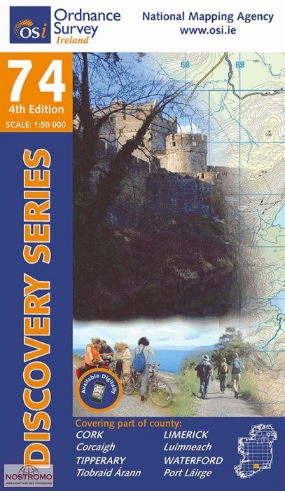 74 CORK - LIMERICK - TIPPERARY - WATERFORD | OSI hiking map