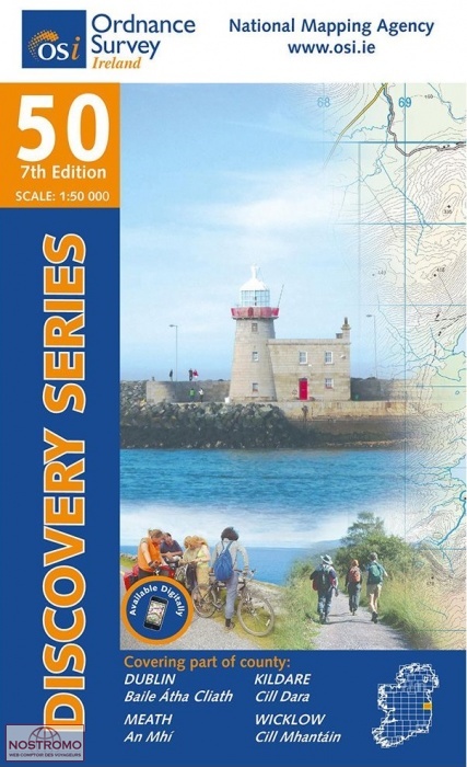 50 DUBLIN - KILDARE - MEATH - WICKLOW | OSI hiking map