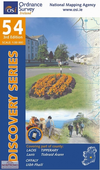 54 LAOIS - OFFALY - TIPPERARY | OSI hiking map