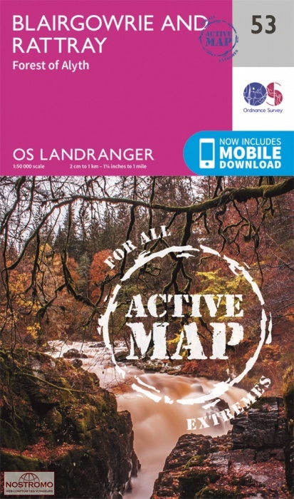 053 BLAIRGOWRIE AND RATTRAY - FOREST OF ALYTH | OS hiking map