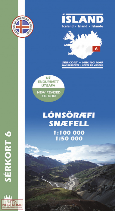 06 LÓNSÖRÆFI - SNÆFELL | Mal og Menning hiking map