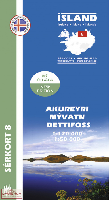 08 AKUREYRI - MYVATIN - DETTIFOSS | Mal og Menning hiking map