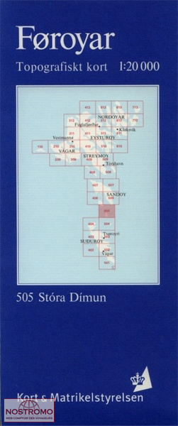 505 STÓRA DIMUN | Kort & Matrikelstyrelsen topographical map