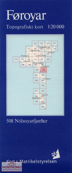 508 NÓLSOYARFJØRÐUR | Kort & Matrikelstyrelsen topographical map
