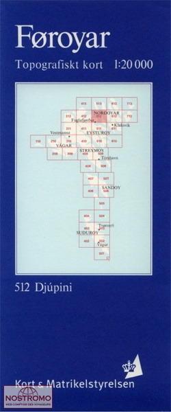 512 DJÚPINI | Kort & Matrikelstyrelsen topographical map