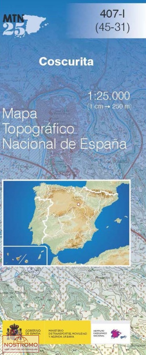 407-1 COSCURITA | carte topographique CNIG