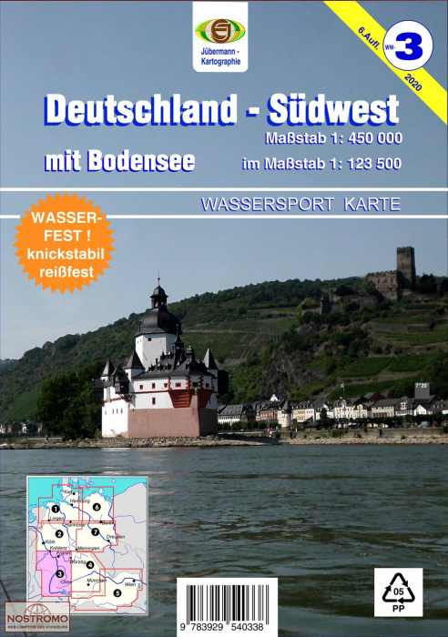 3 SOUTHWEST GERMANY | Jübermann nautical map