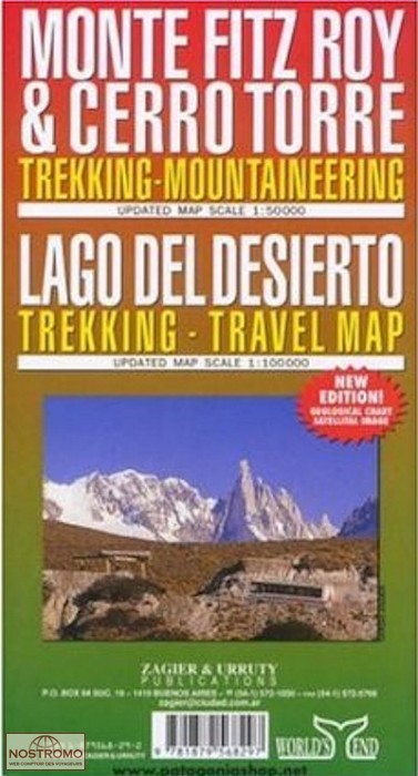 MONTE FITZ ROY & CERRO TORRE | Zagier & Urruty trekking map