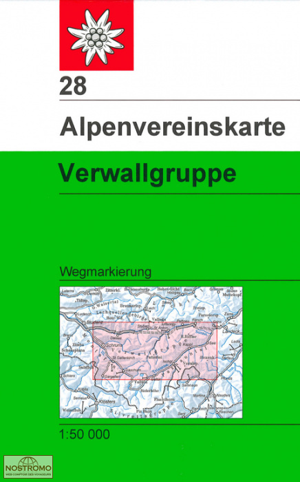 28 VERWALLGRUPPE | Alpenverein hiking map