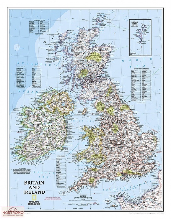 BRITAIN & IRELAND | National Geographic wall map