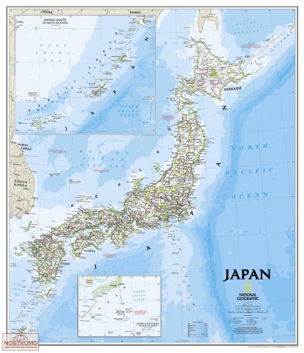 JAPAN | National Geographic wall map