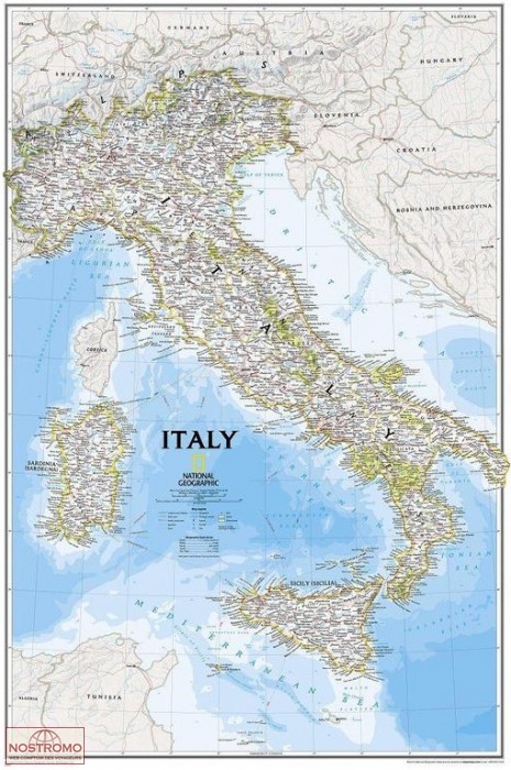 ITALY | National Geographic wall map