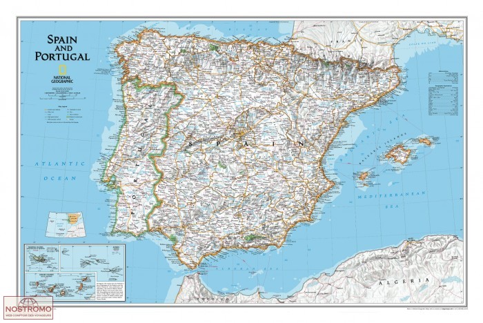 SPAIN AND PORTUGAL | National Geographic wall map