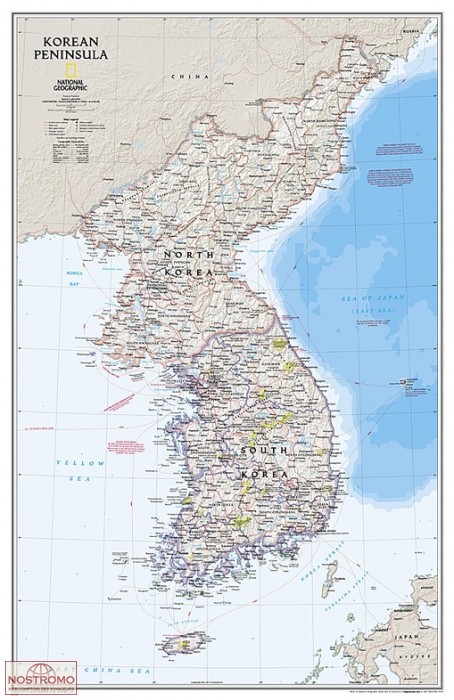 KOREAN PENINSULA | National Geographic wall map