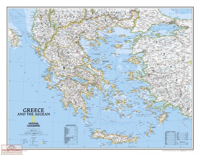 GREECE | National Geographic wall map