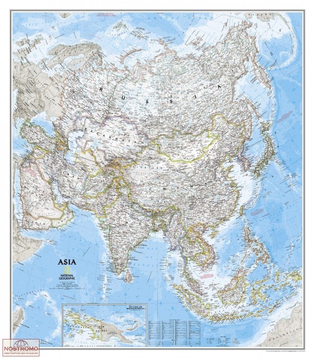 ASIA POLITICAL | National Geographic wall map