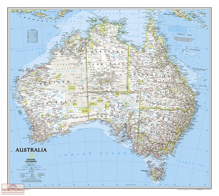 AUSTRALIA | National Geographic wall map