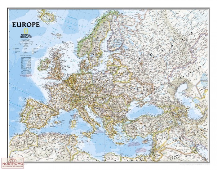 EUROPE POLITICAL | National Geographic wall map