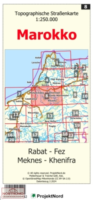 08 RABAT - FÈS - MEKNÈS - KHENIFRA | Projektnord topographic map