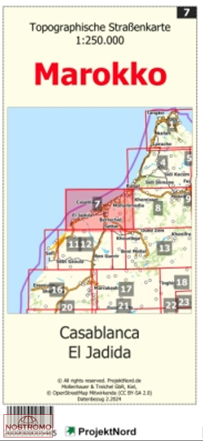 07 CASABLANCA - EL JADIDA | Projektnord topographic map