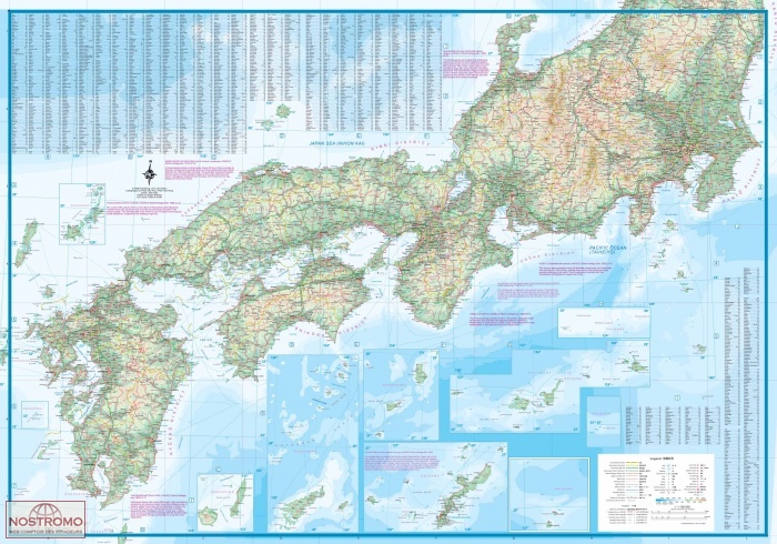 Carte touristique du Japon