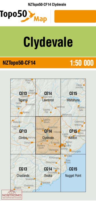 CF14 CLYDEVALE | carte topographique LINZ