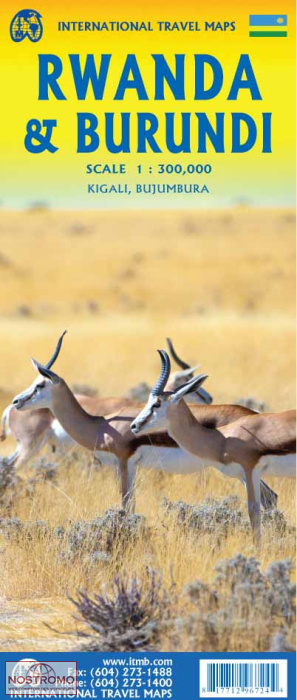 RWANDA & BURUNDI | carte touristique ITMB