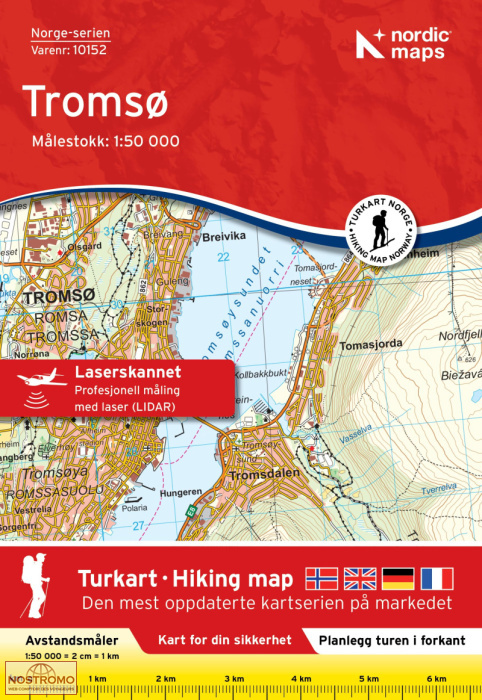 10152 TROMSØ | carte topographique Nordic Maps