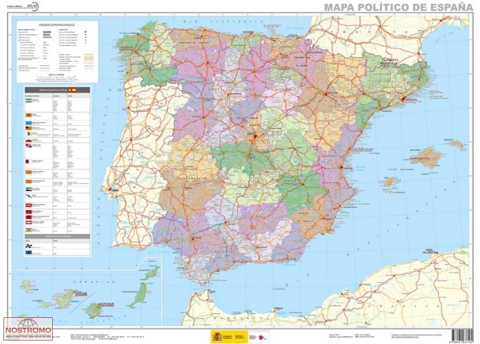 SPAIN | CNIG wall map