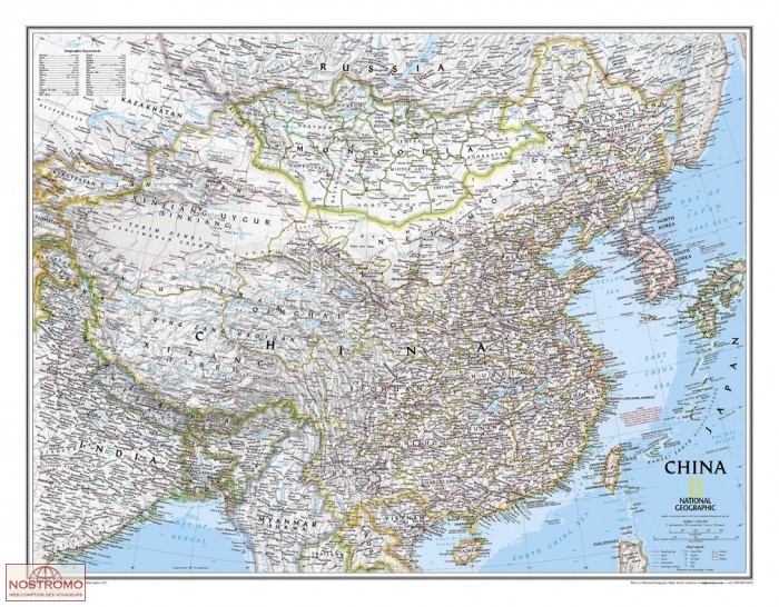 CHINA | National Geographic wall map