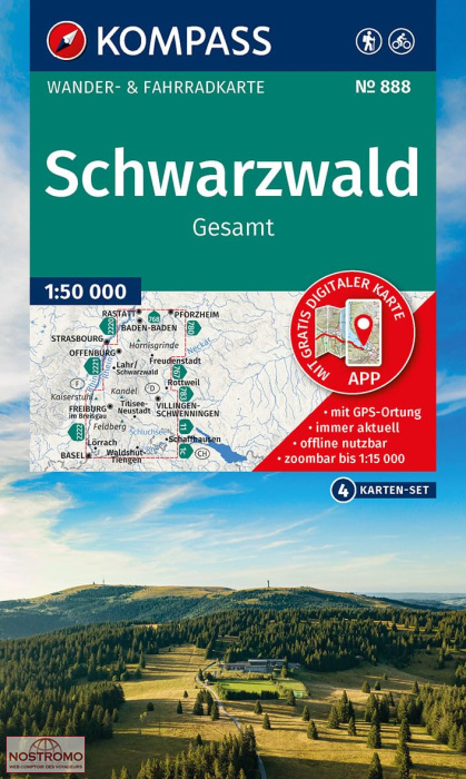 888 SCHWARZWALD GESAMT | Kompass hiking maps