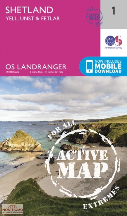 001 SHETLAND - YELL,UNST & FETLAR | OS hiking map