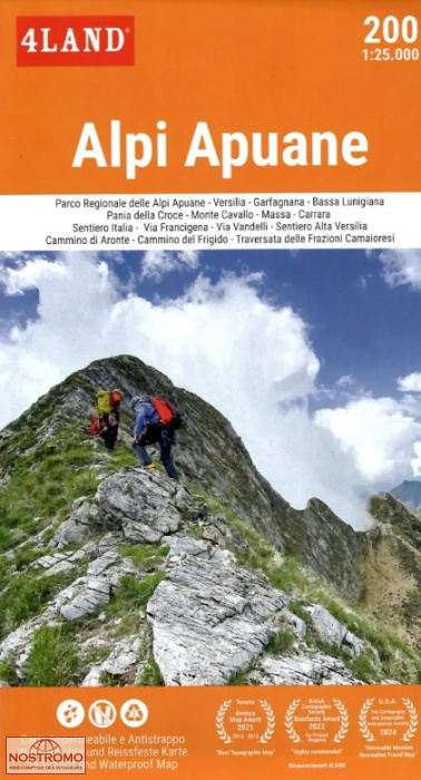 200 ALPI APUANE | carte de randonnée 4Land