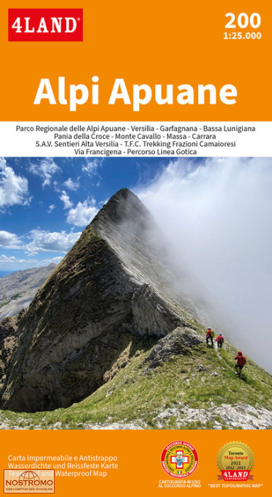 200 ALPI APUANE | carte de randonnée 4Land
