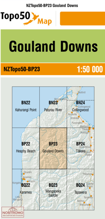 BP23 GOULAND DOWNS | carte topographique LINZ