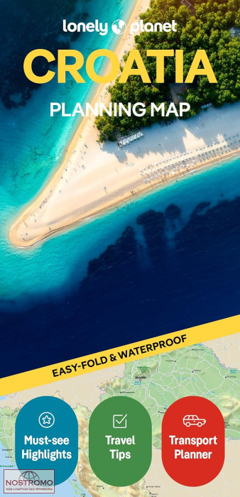 CROATIE | carte touristique Lonely Planet